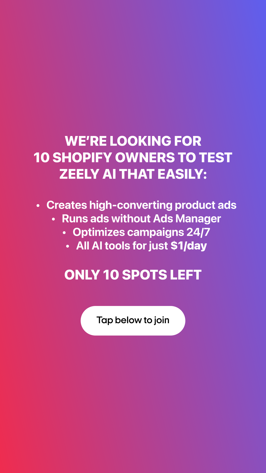 Zeely Facebook ad
