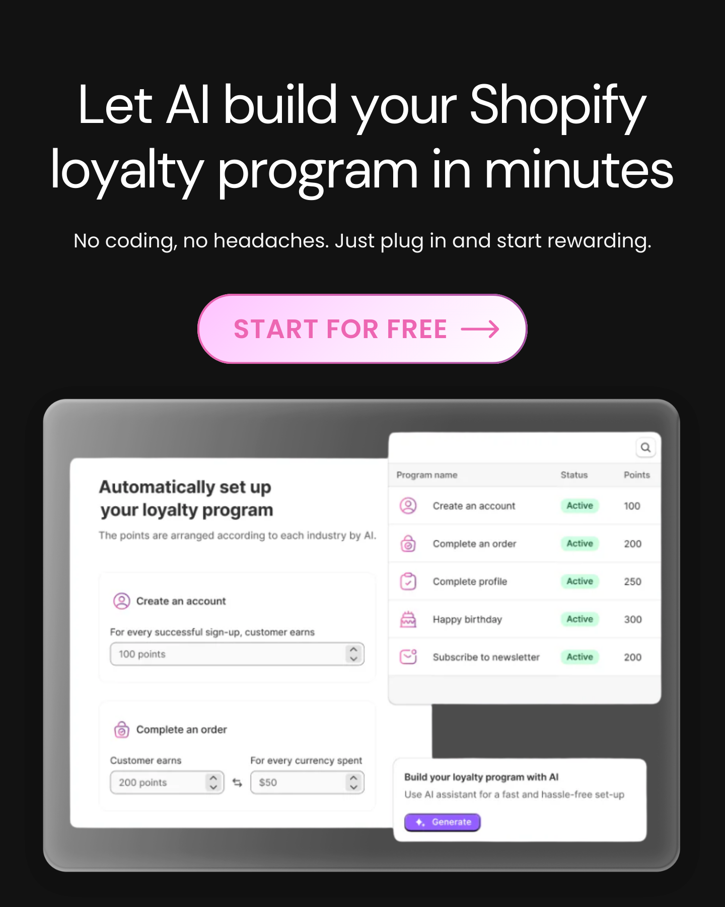 BON Loyalty Facebook ad: Built For Shopify | Trusted by 9,000 top-tier brands |…