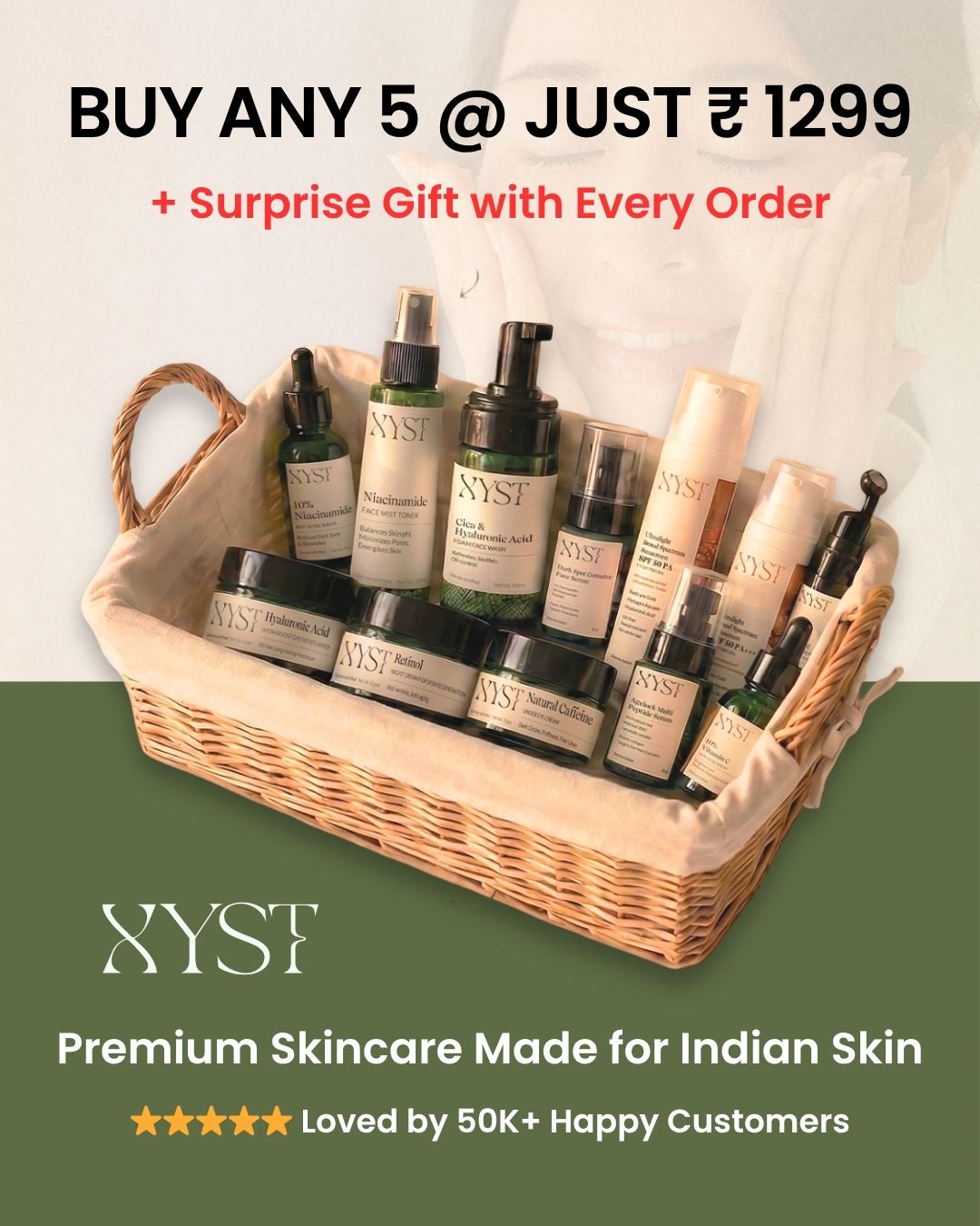 Xyst Care Facebook ad: Get 5 @ Just ₹1299