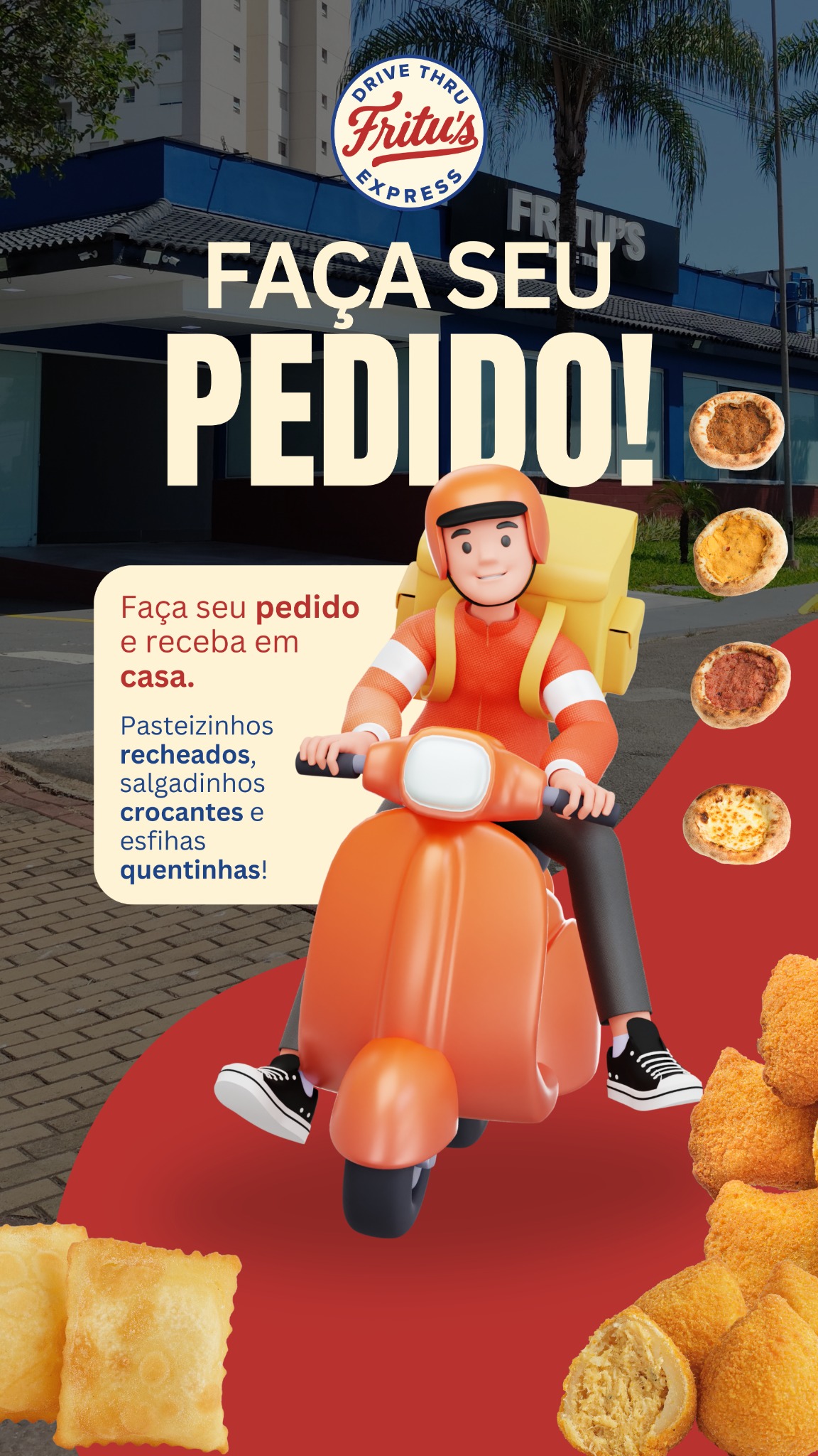 Fritus Drive Thru Facebook ad: Peça agora pelo cardápio digital