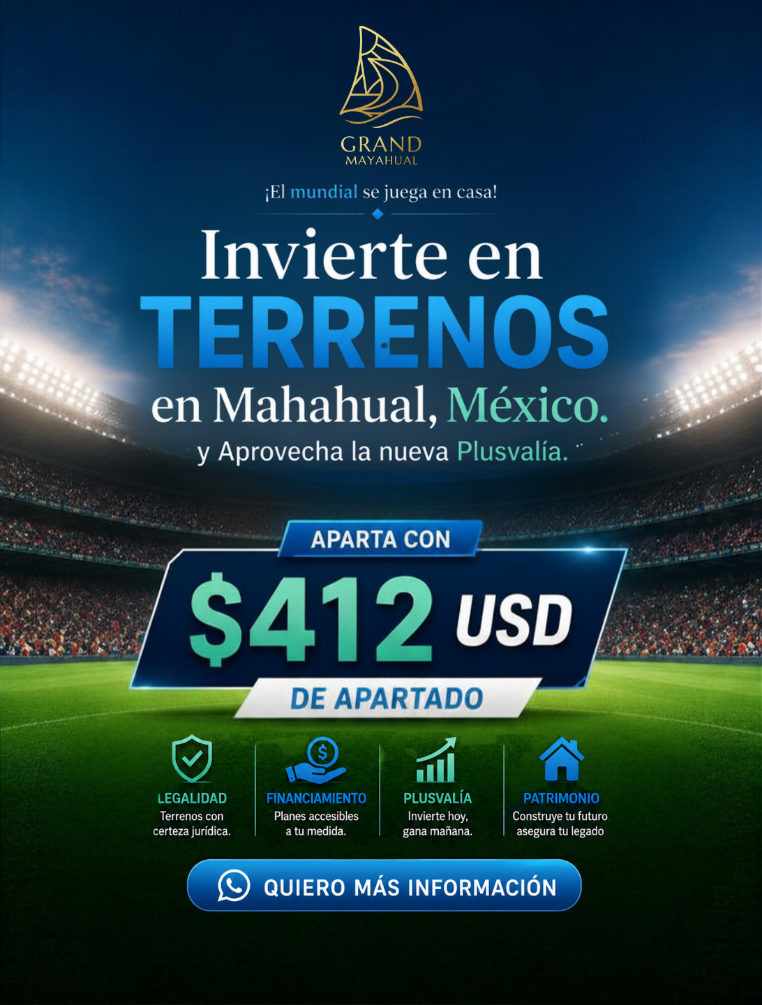 Grand Mayahual Facebook ad: Aprovecha esta Nueva Plusvalía