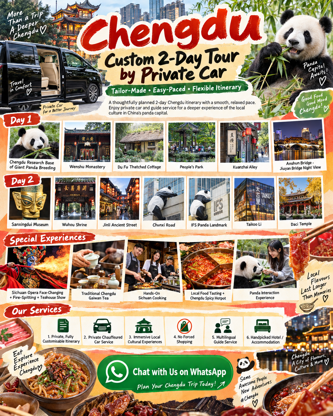 Panda Guide Private Tours Facebook ad: Build Your Chengdu Trip