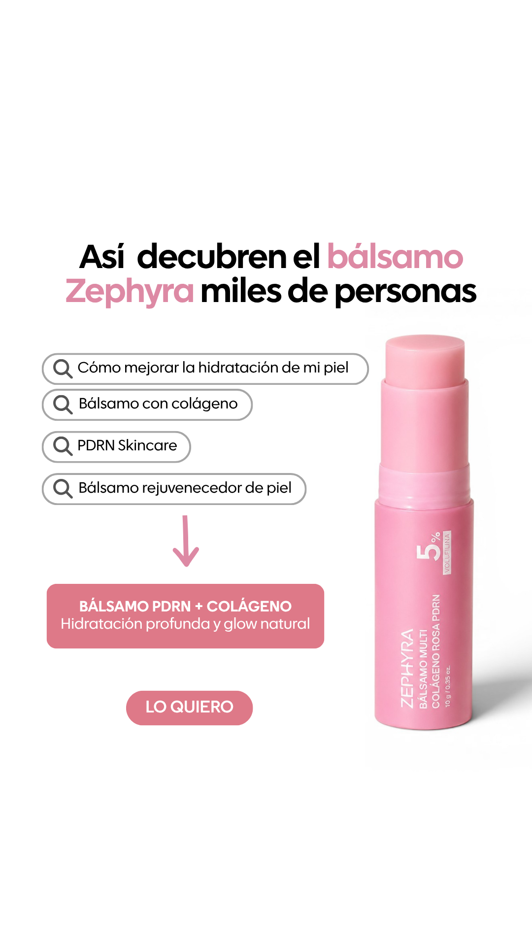 Zephyra Facebook ad: Piel más firme en segundos