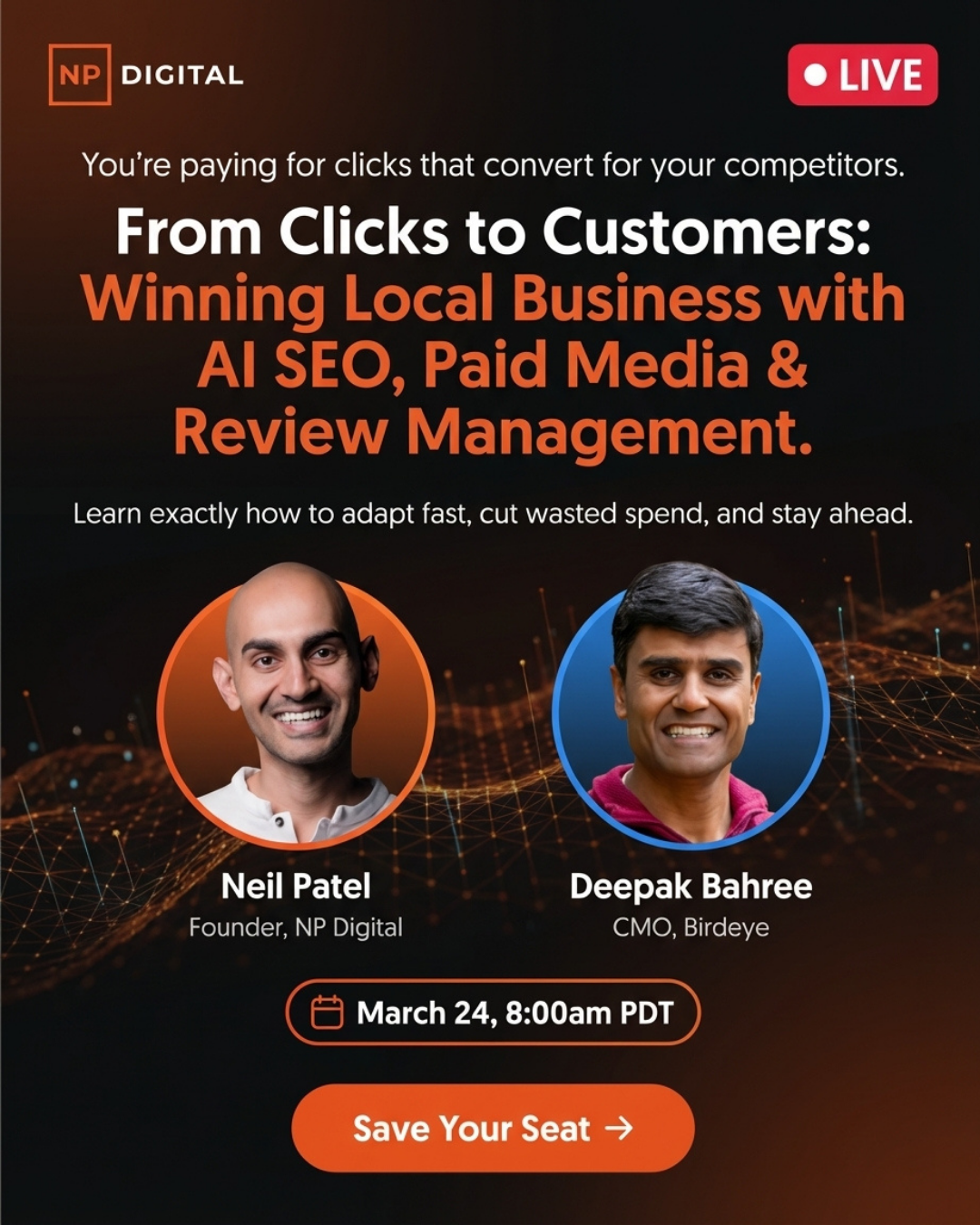 Neil Patel Facebook ad from Mar 18, 2026