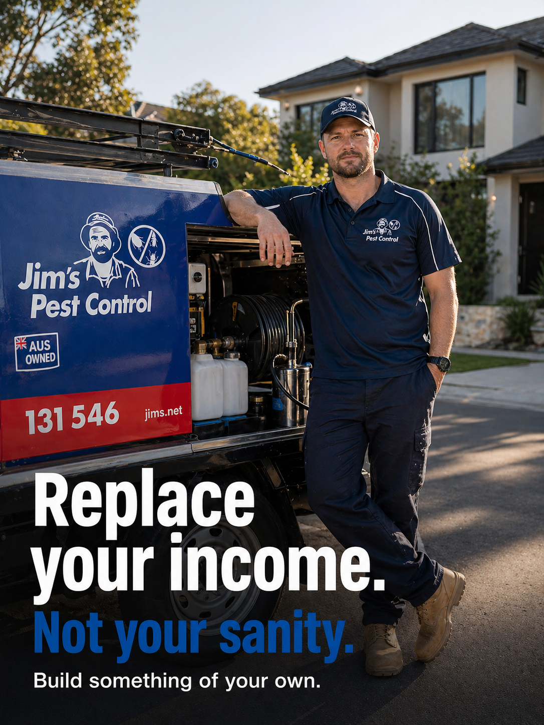 Jim's Termite & Pest Control Facebook ad: Your Hours. Your Family. Your Business.