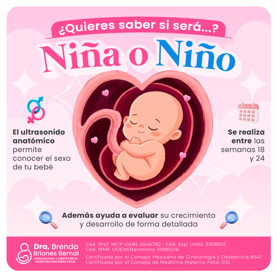Dra. Brenda Briones Ginecología & Obstetricia Facebook ad: ¿Niña o niño?