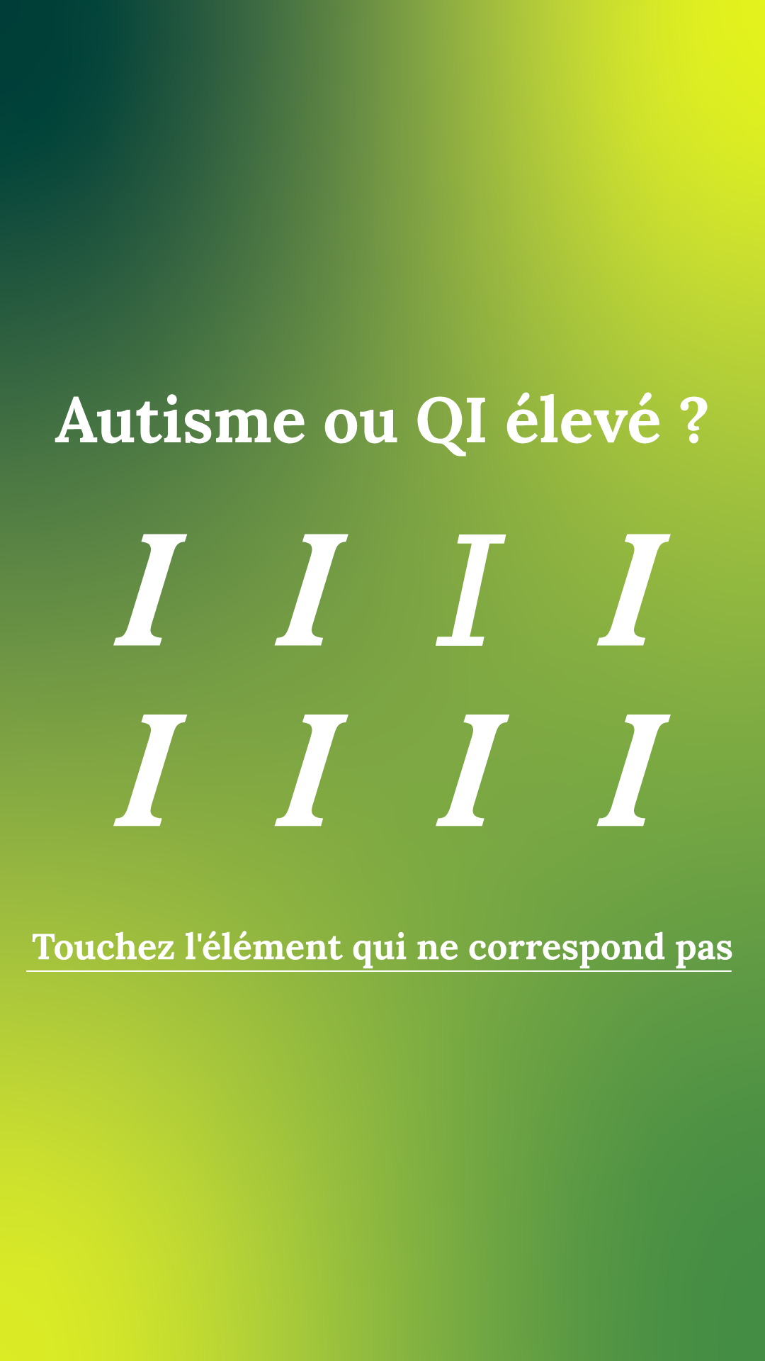 International IQ test Facebook ad