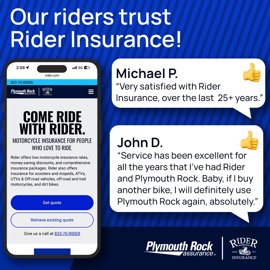 Rider Insurance Facebook ad