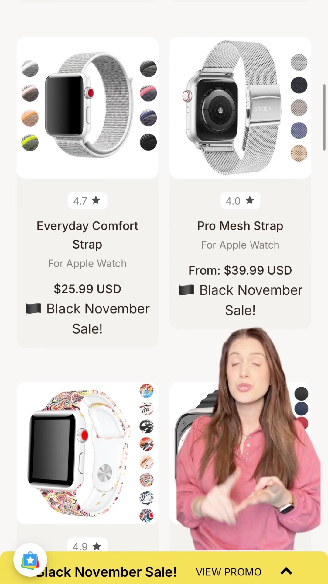 StrapsCo Facebook ad: Buy 2 Get 1 Free