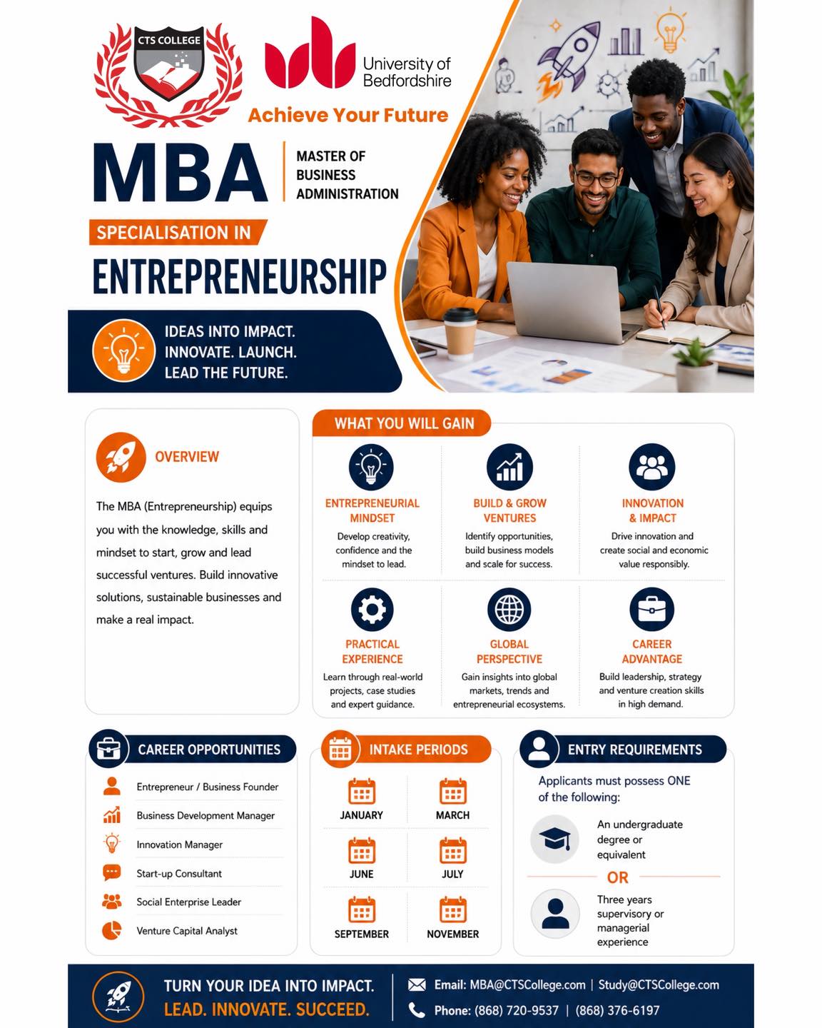 CTS College of Business and Computer Science Ltd - Official Facebook ad: Turn ideas into impact.