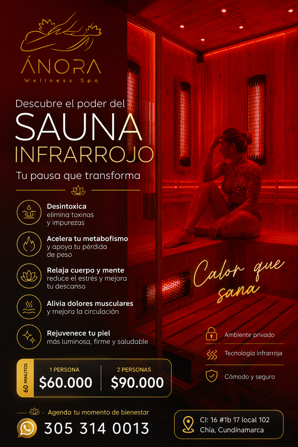 Ánora Wellness Spa Facebook ad: Reserva hoy