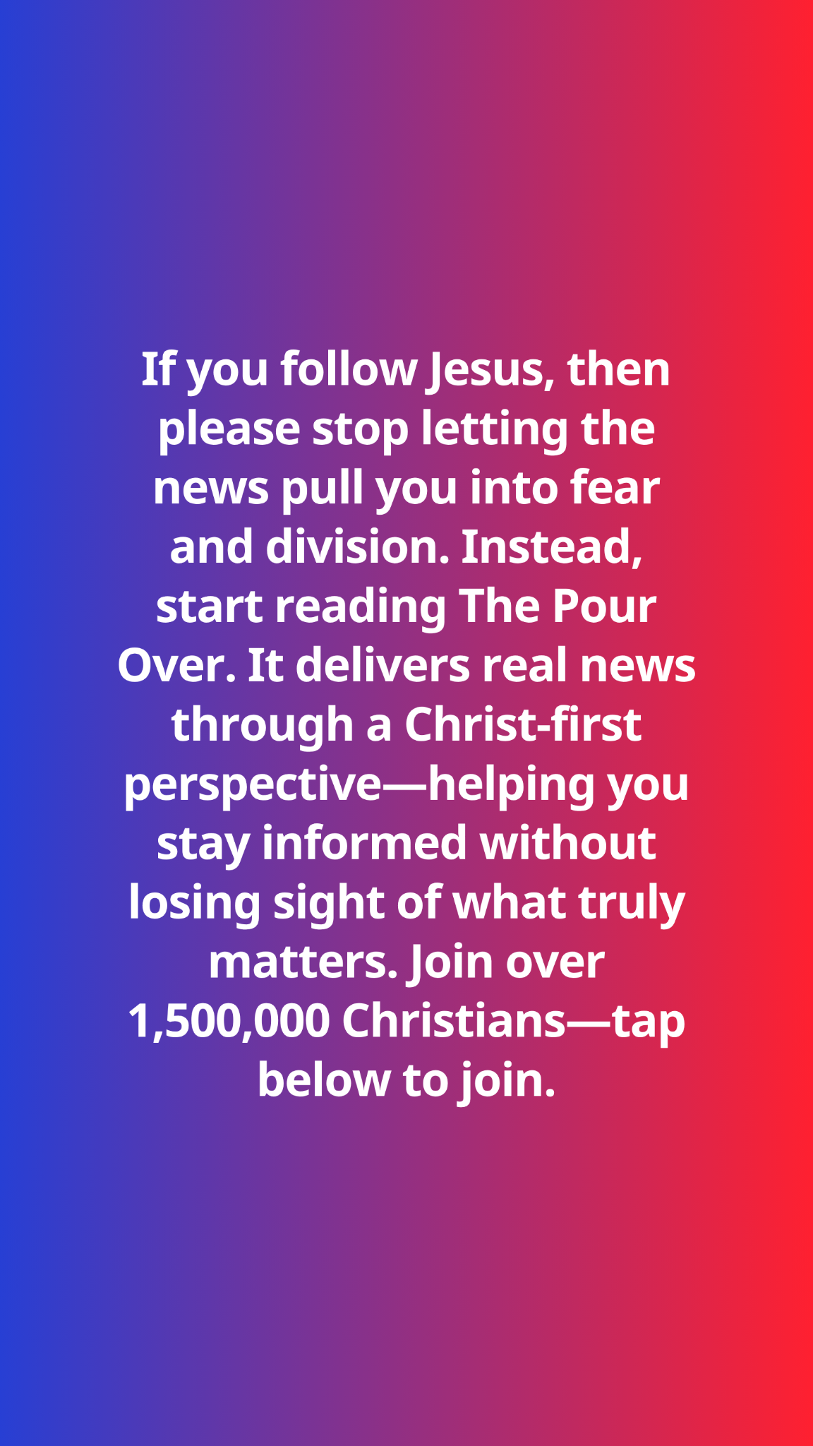 The Pour Over Facebook ad