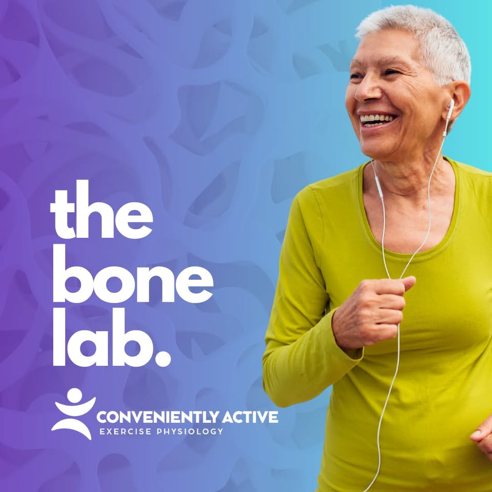 Conveniently Active Exercise Physiology Facebook ad: Join Us For The Bone Lab