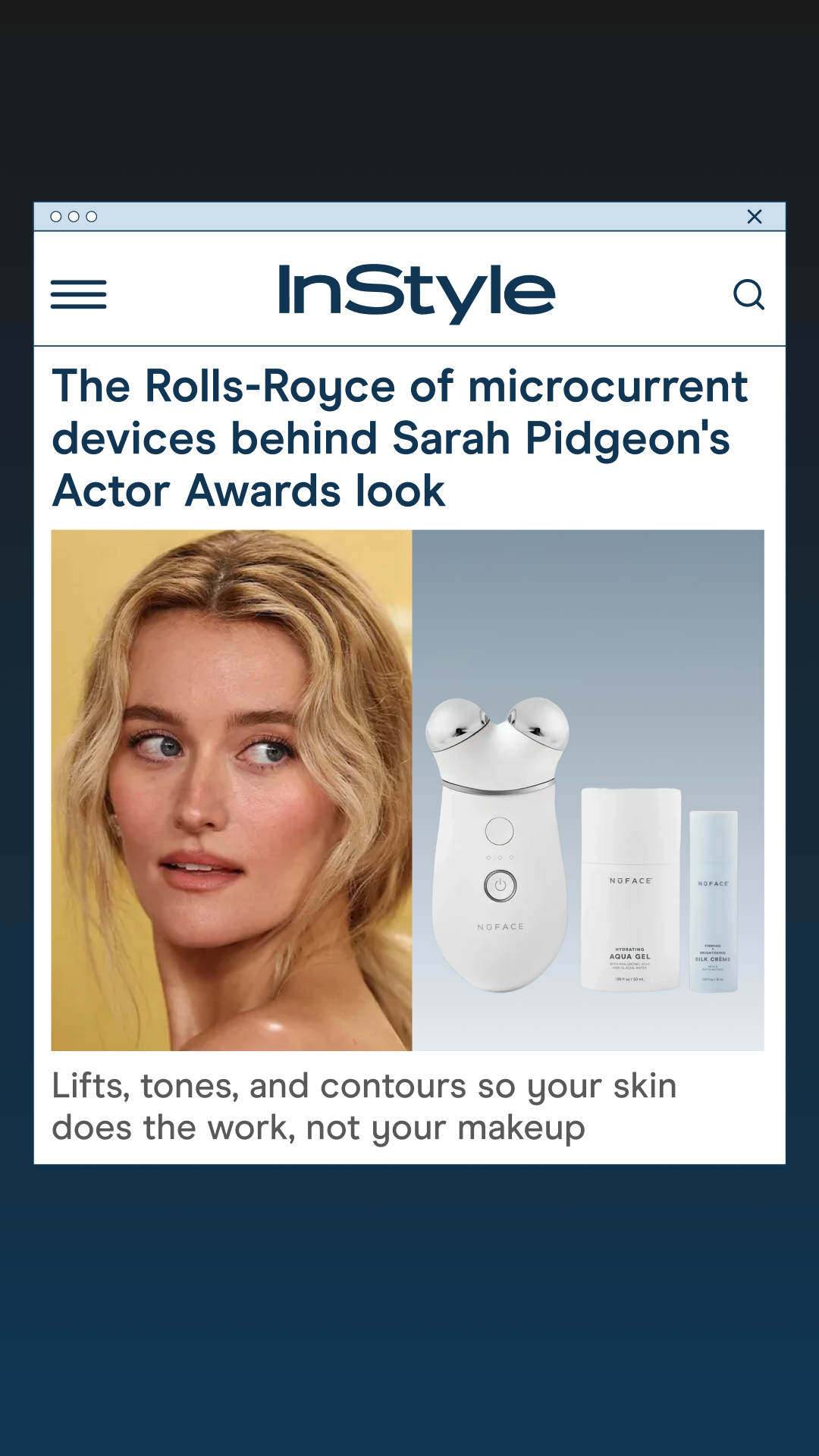 NuFACE Facebook ad