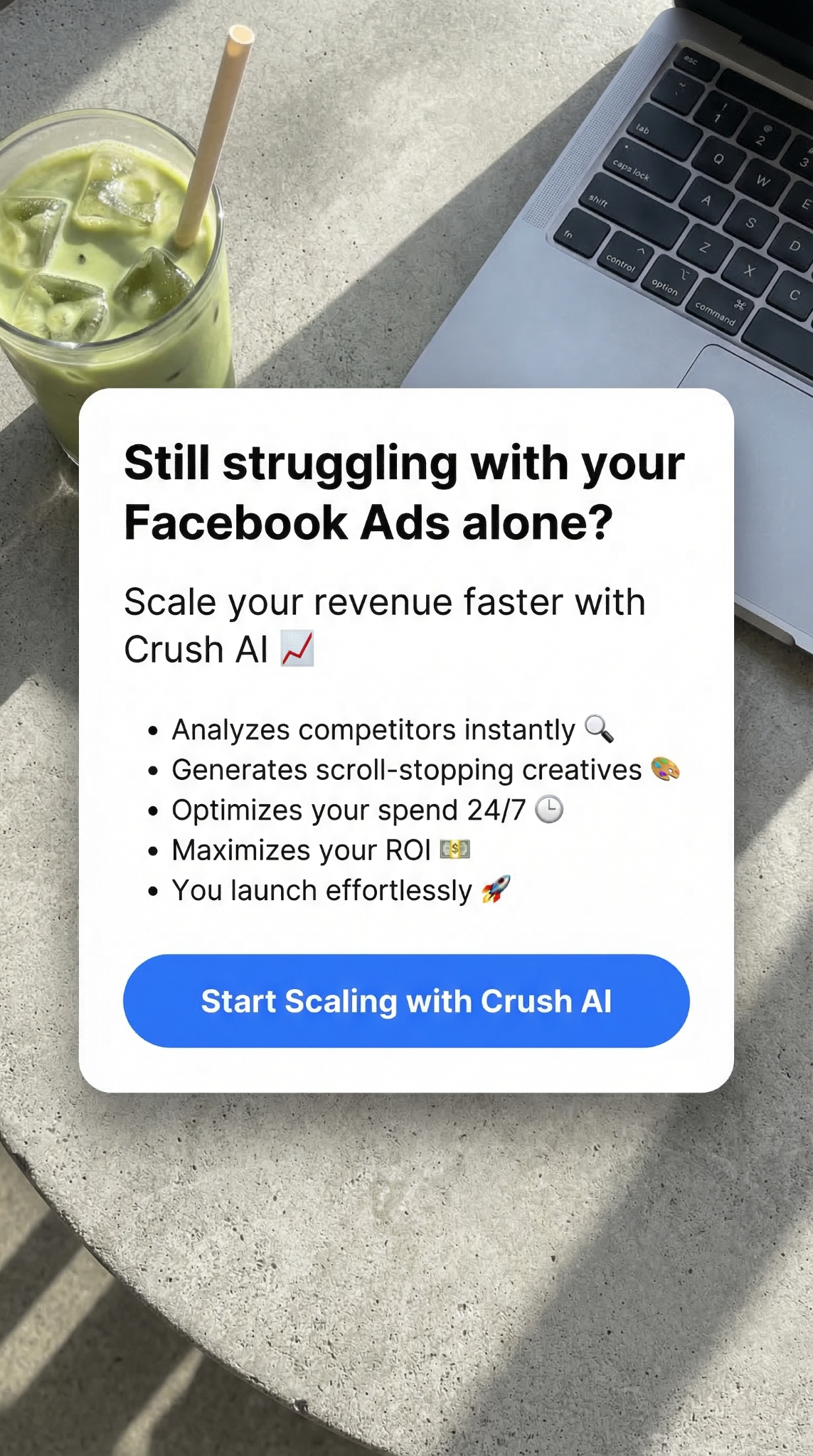 trycrush.ai Facebook ad