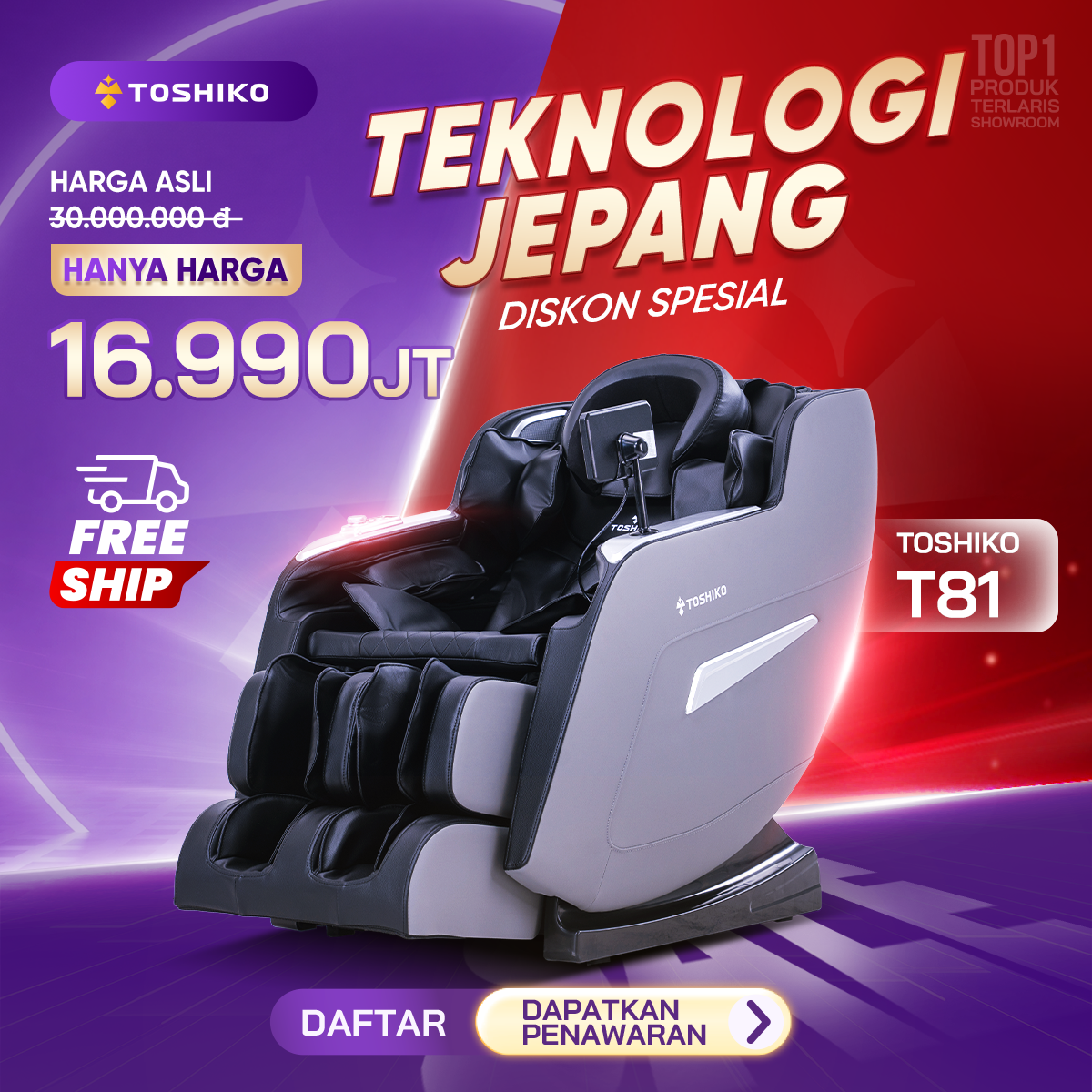 Kursi Pijat Mewah Toshiko - Surabaya Shophouse Facebook ad: Beli sekarang