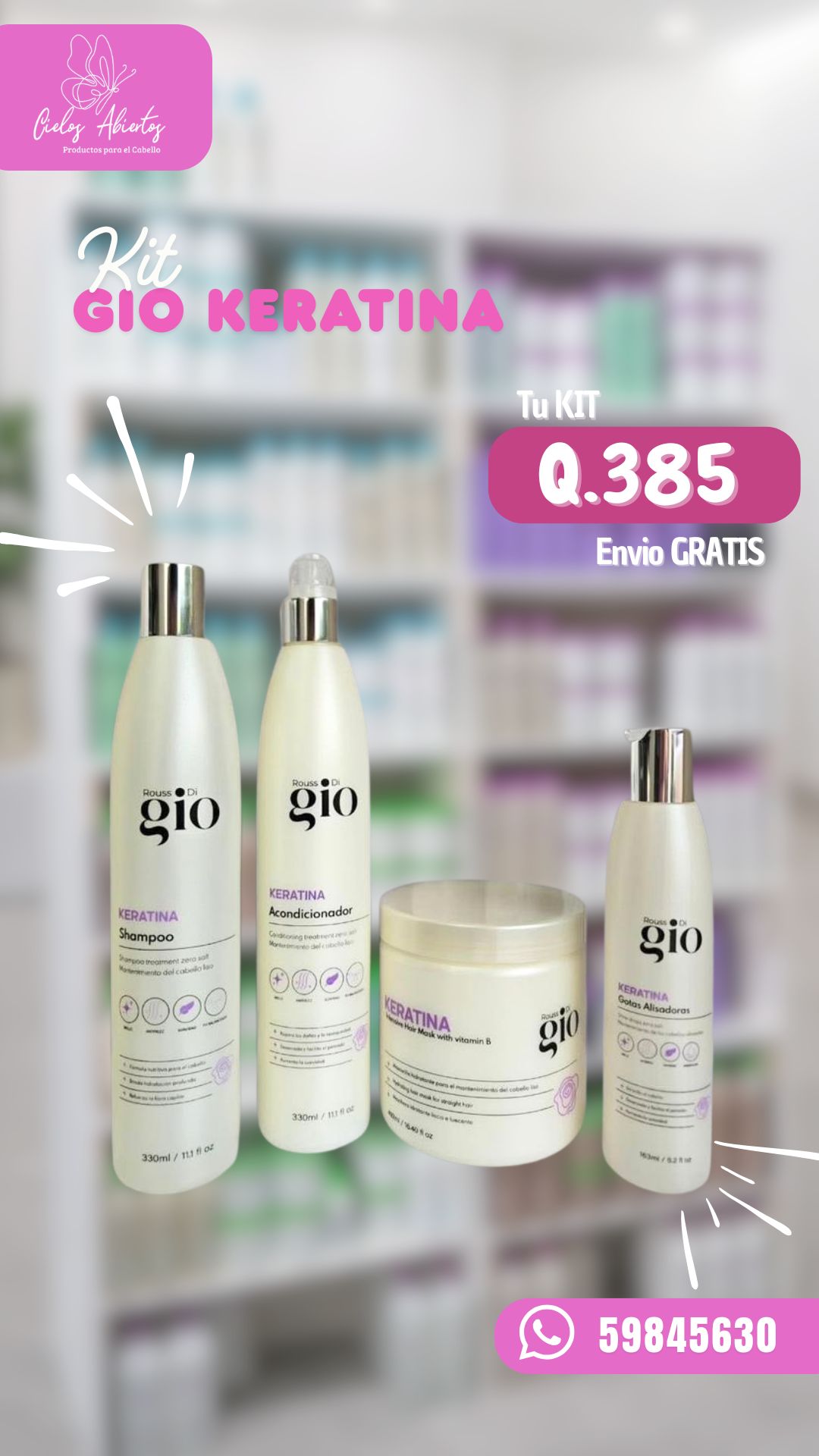 Cielos Abiertos Facebook ad: ¡Dale nueva vida a tu cabello!