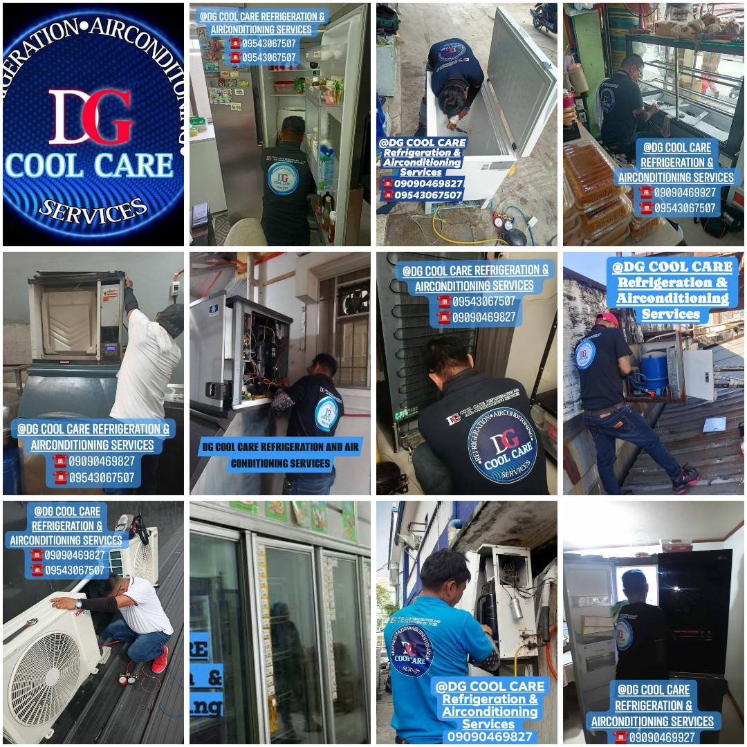 DG COOL CARE Refrigeration & Airconditioning Services Facebook ad: HOME SERVICE OFFERED AROUND