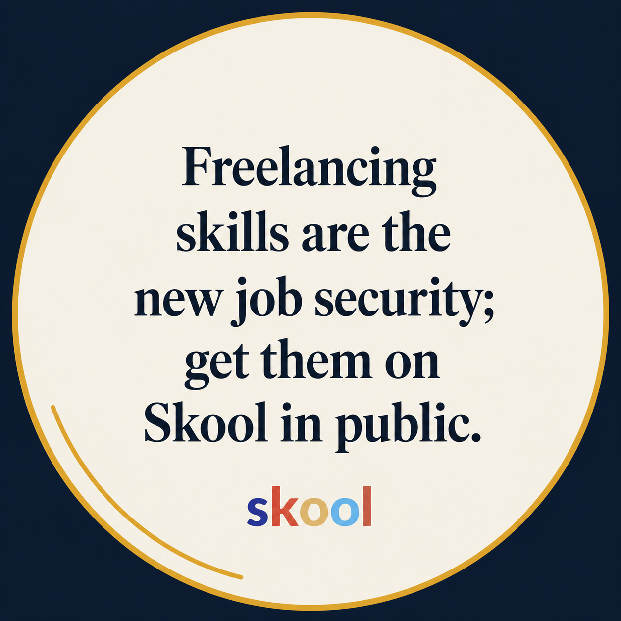 Skool Facebook ad