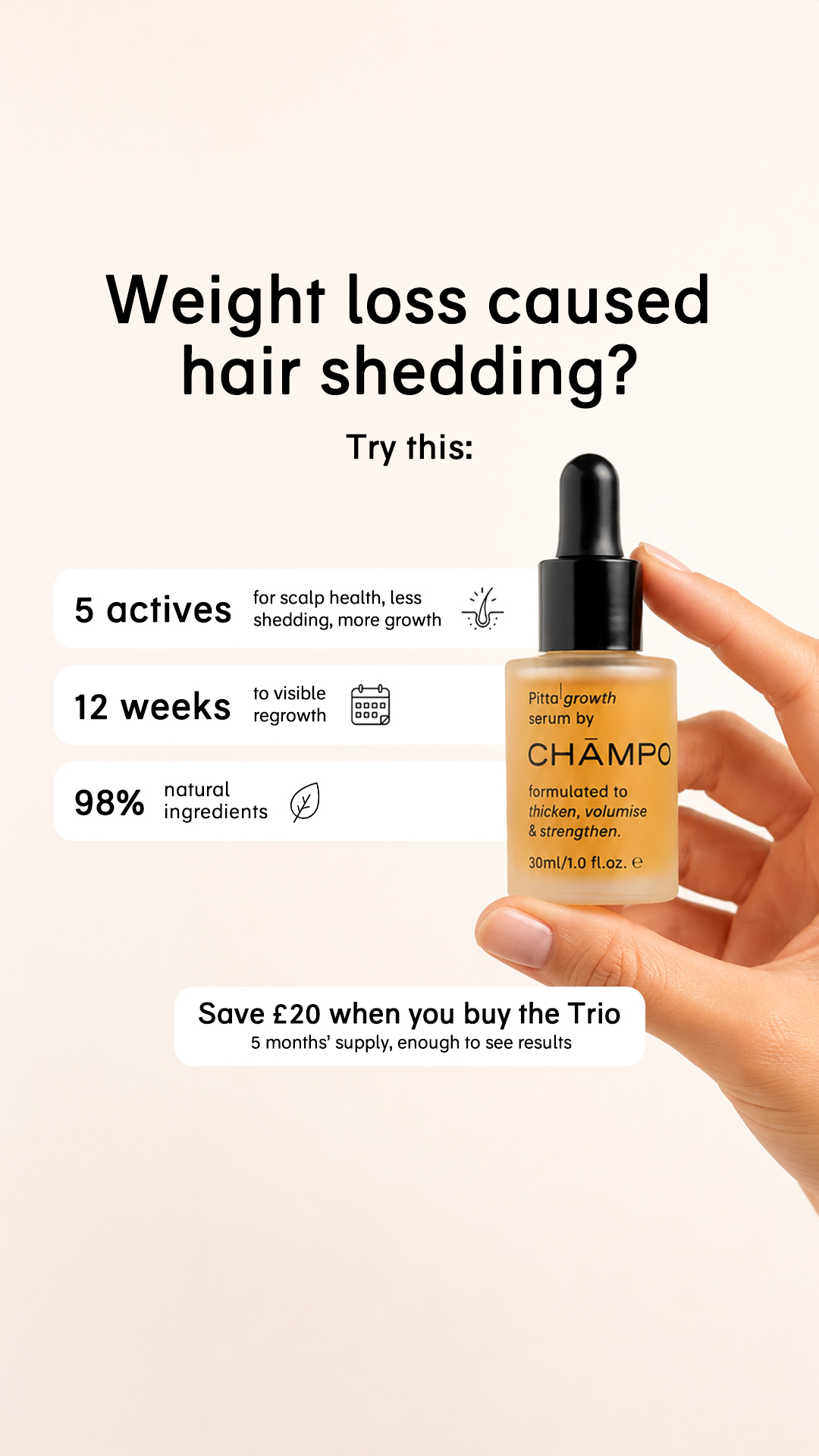 Chāmpo Haircare Facebook ad