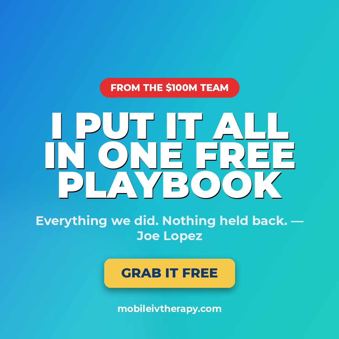 OMG Marketing Facebook ad: Get the Free IV Playbook