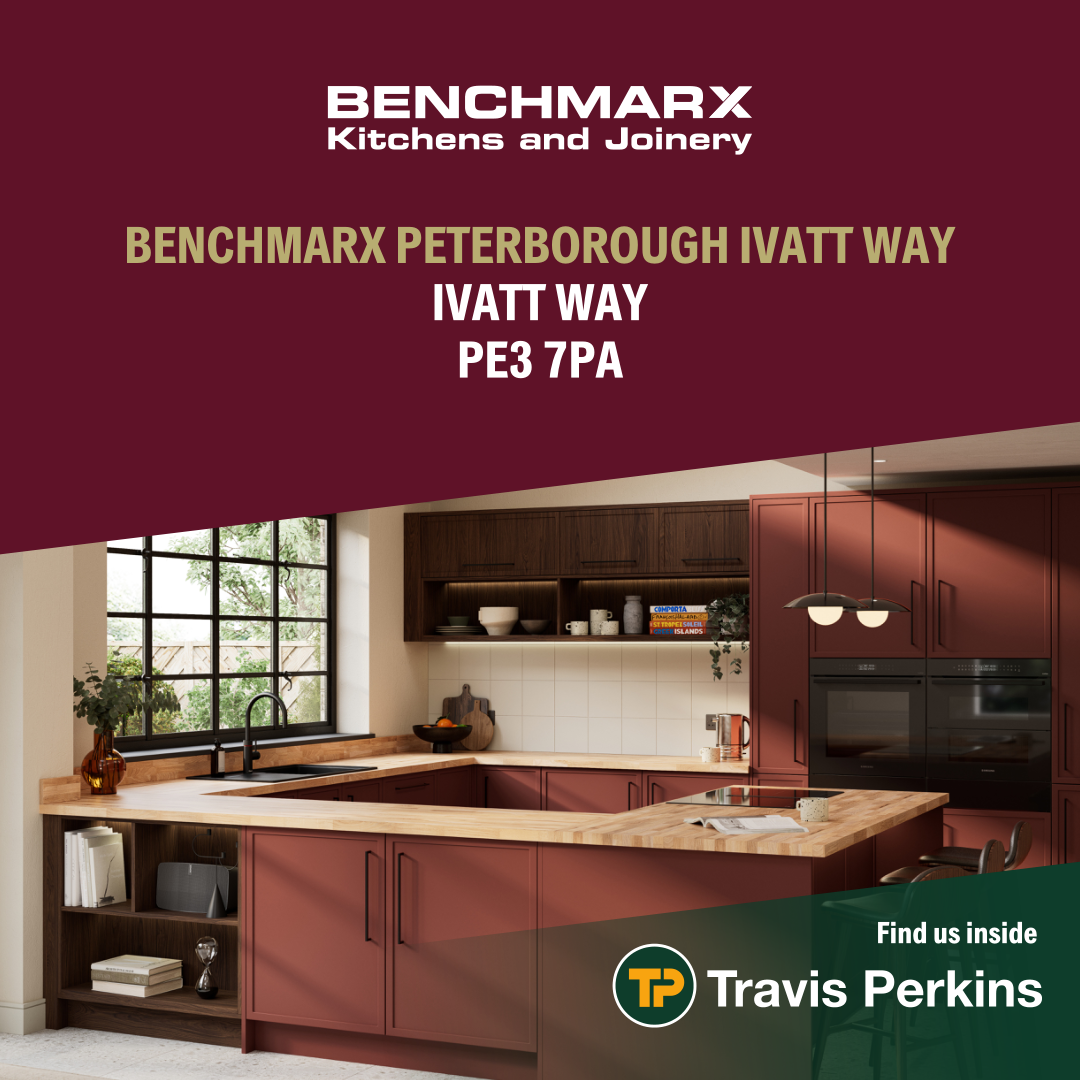 Travis Perkins Facebook ad: Quality Kitchens at Benchmarx Peterborough Ivatt Way