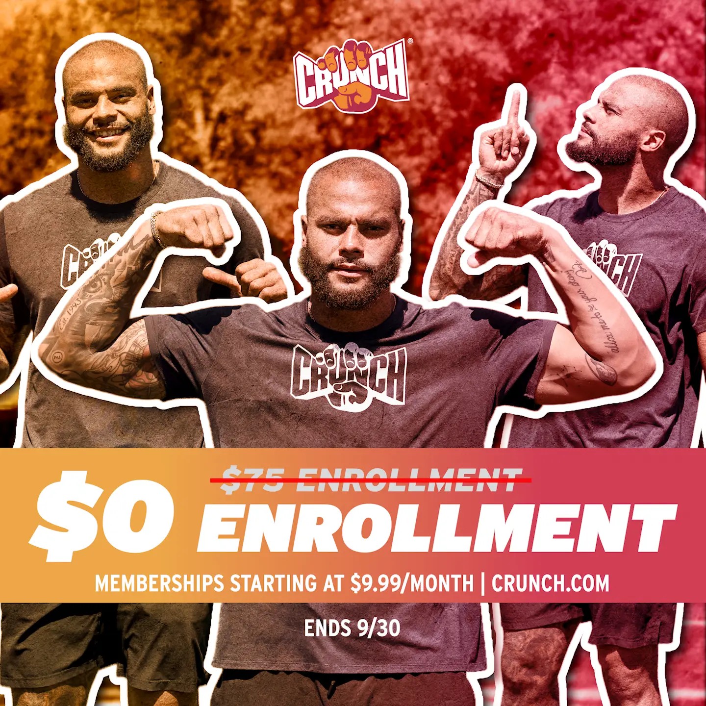 Crunch Fitness - Coral Ridge Facebook ad: $0 Enrollment!