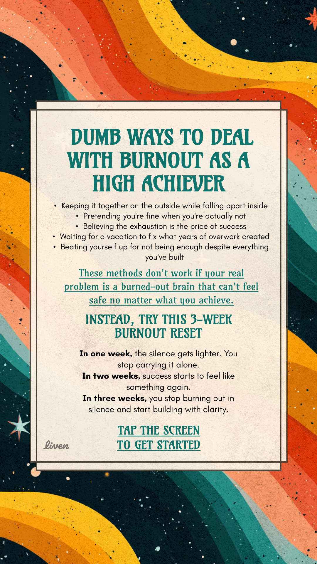 Liven: Self-Discovery Community Facebook ad