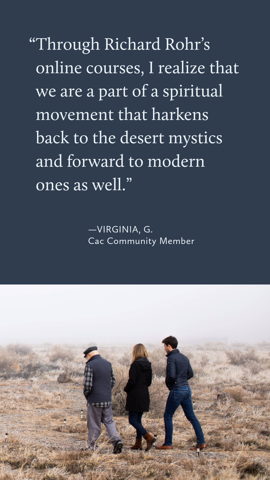 Center for Action and Contemplation Facebook ad