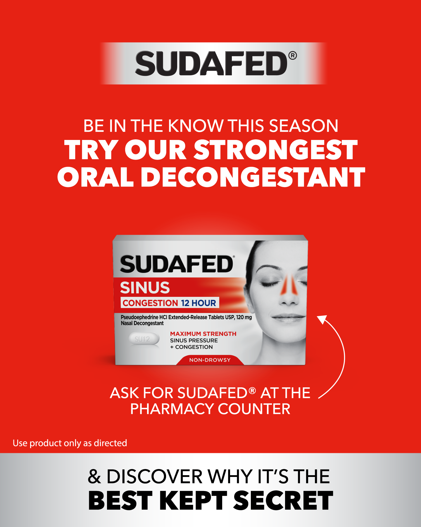 SUDAFED Facebook ad from Feb 3, 2026