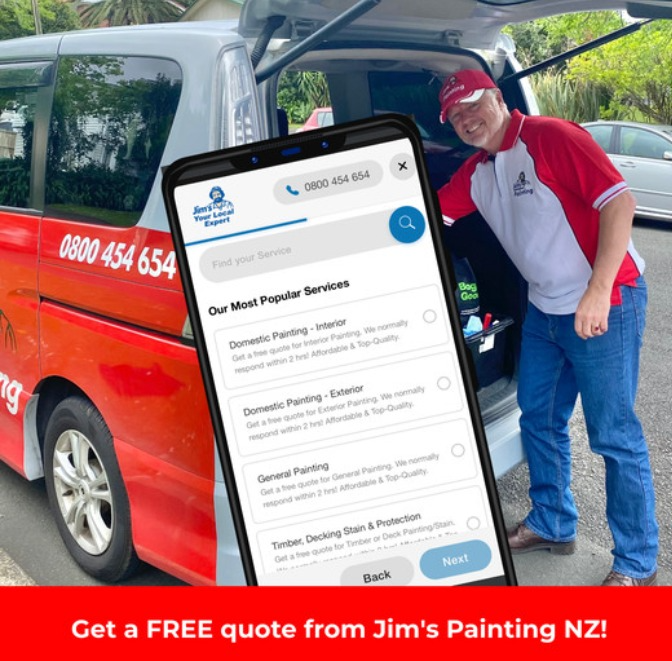Jim's Painting New Zealand Facebook ad from Oct 13, 2025