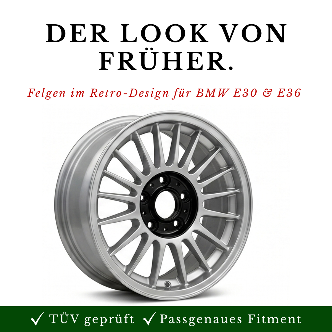 Maxilite Classic Wheels Facebook ad: Der Look von damals. Felgen von heute.