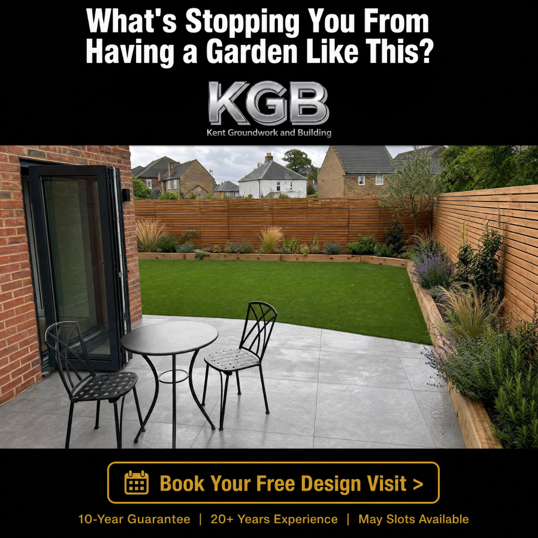 Kent Groundwork & Building Facebook ad: Is Your Garden Letting Your Home Down?