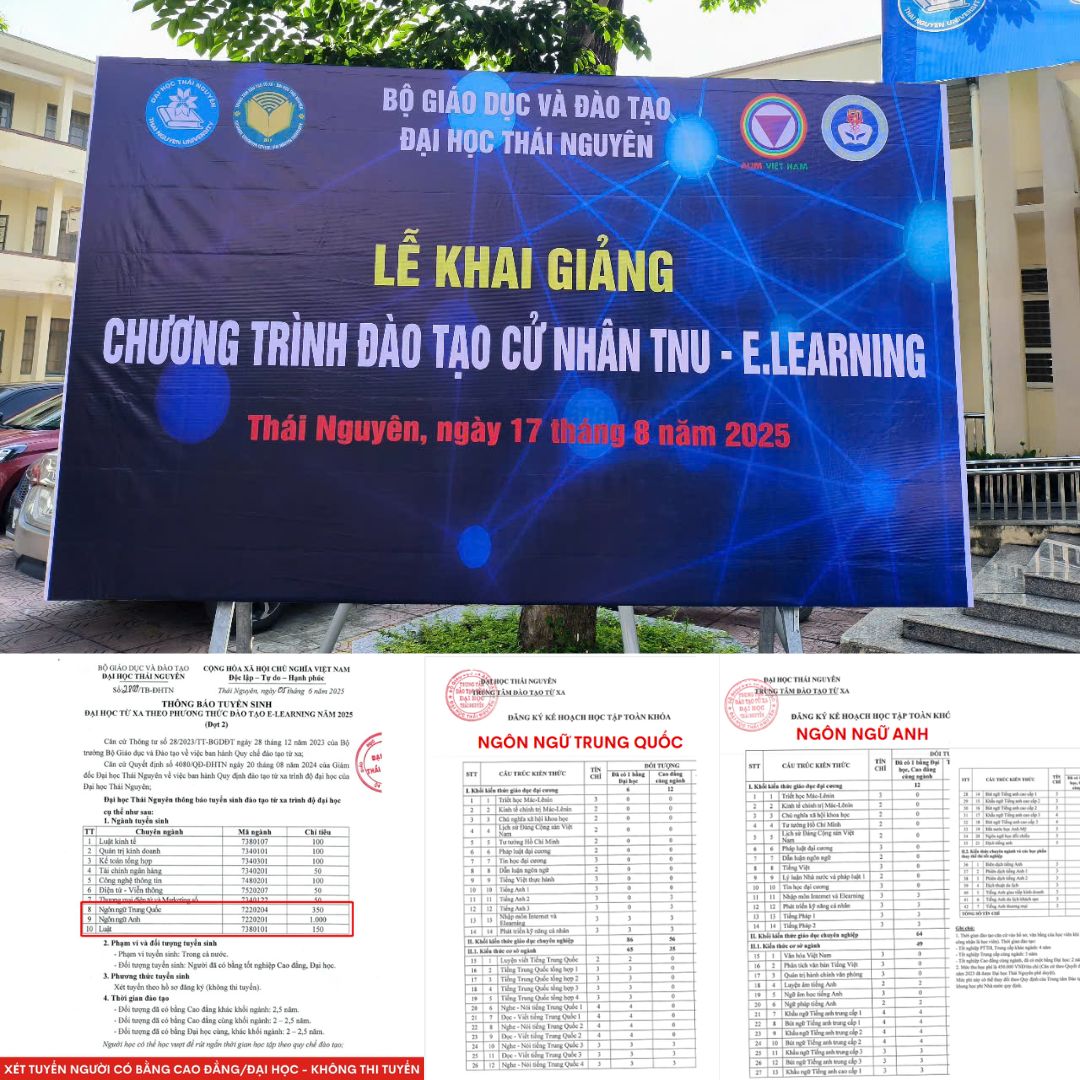 Đại học Thái Nguyên hệ trực tuyến Facebook ad