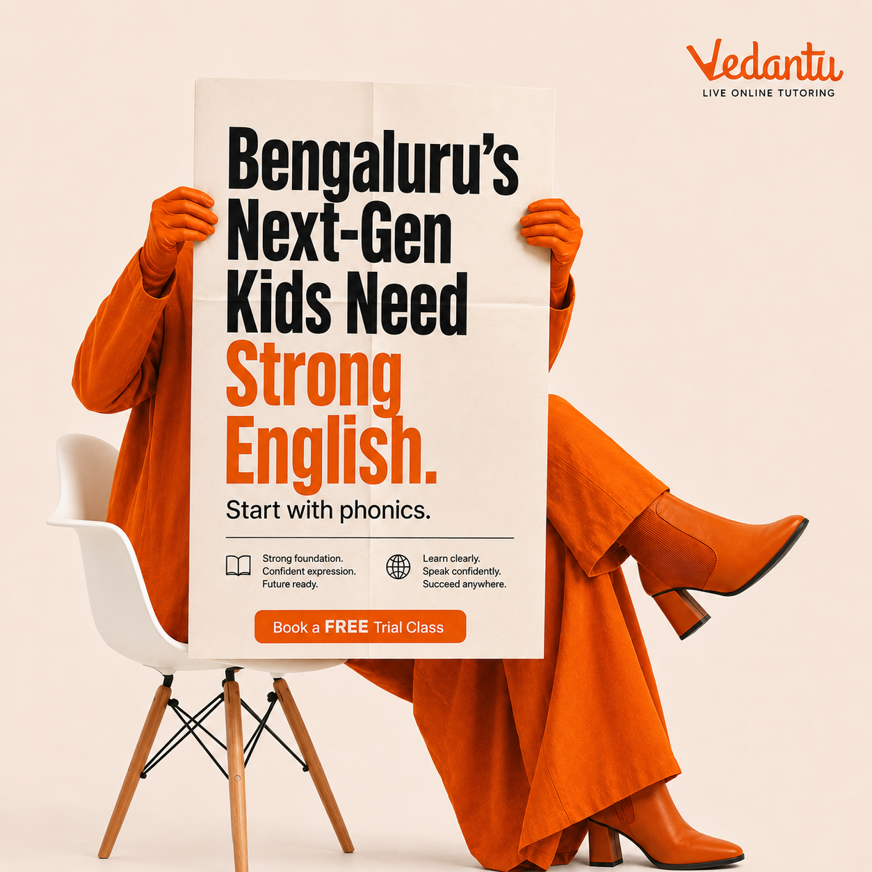Vedantu SuperKids Facebook ad: Have a Laptop/PC? Book a Free Trial Class