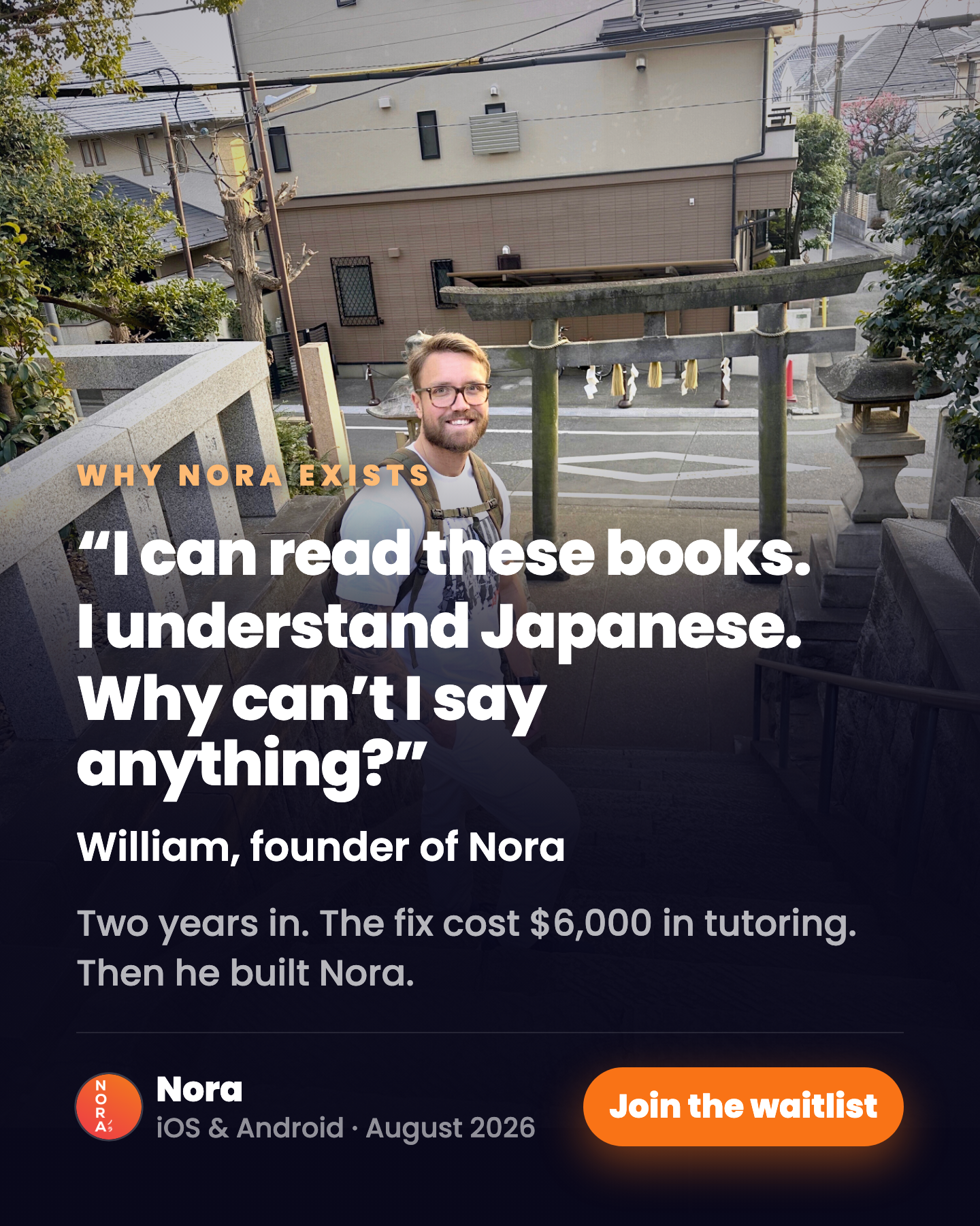 Hello Nora Facebook ad: Built by a learner who got stuck