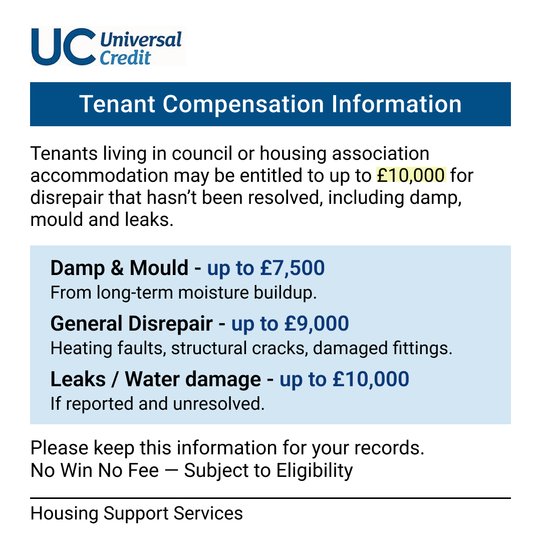 Claims Helpline Facebook ad: Living in a Damaged or Unsafe Home?
