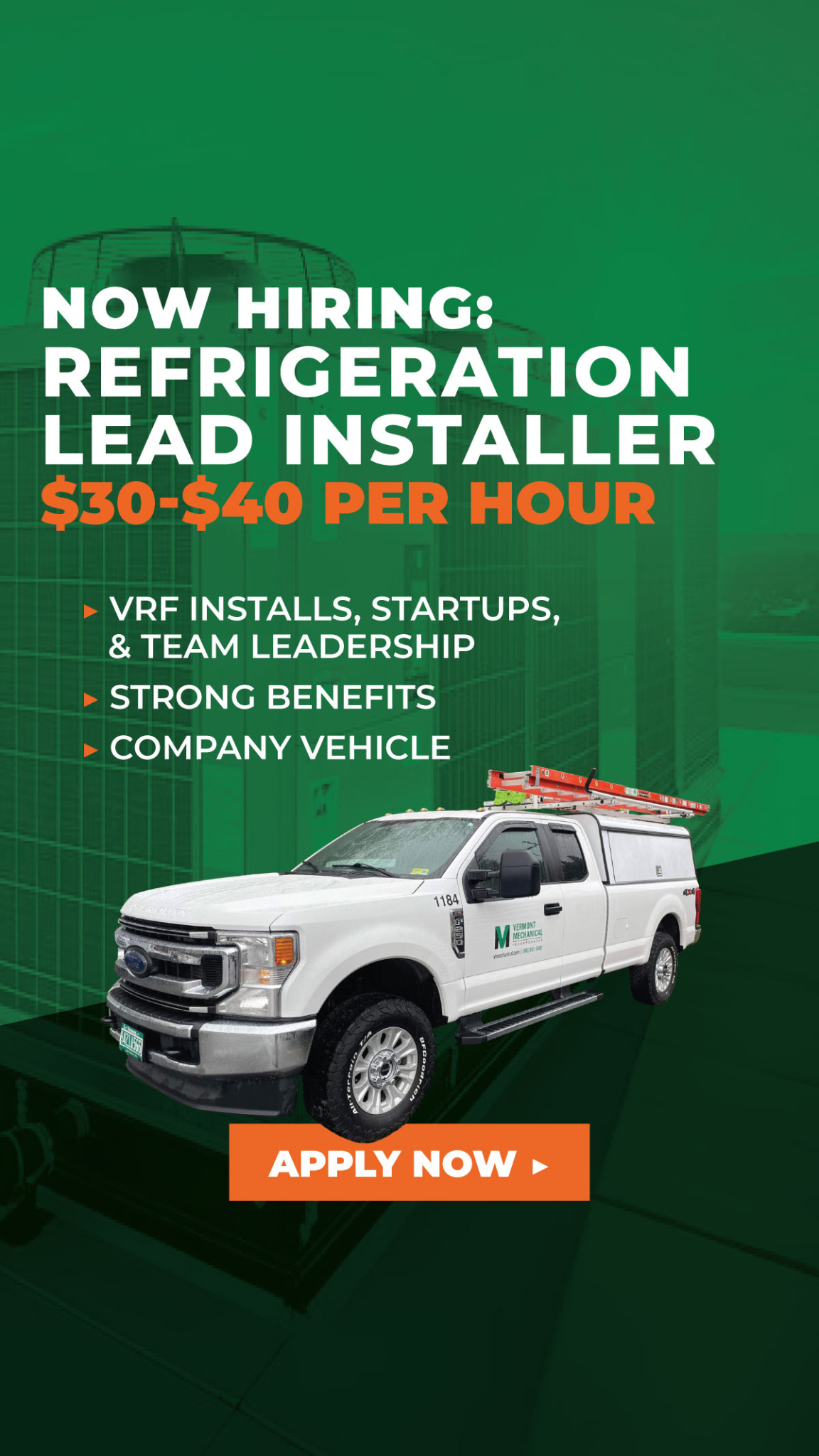 Vermont Mechanical Facebook ad from Mar 18, 2026