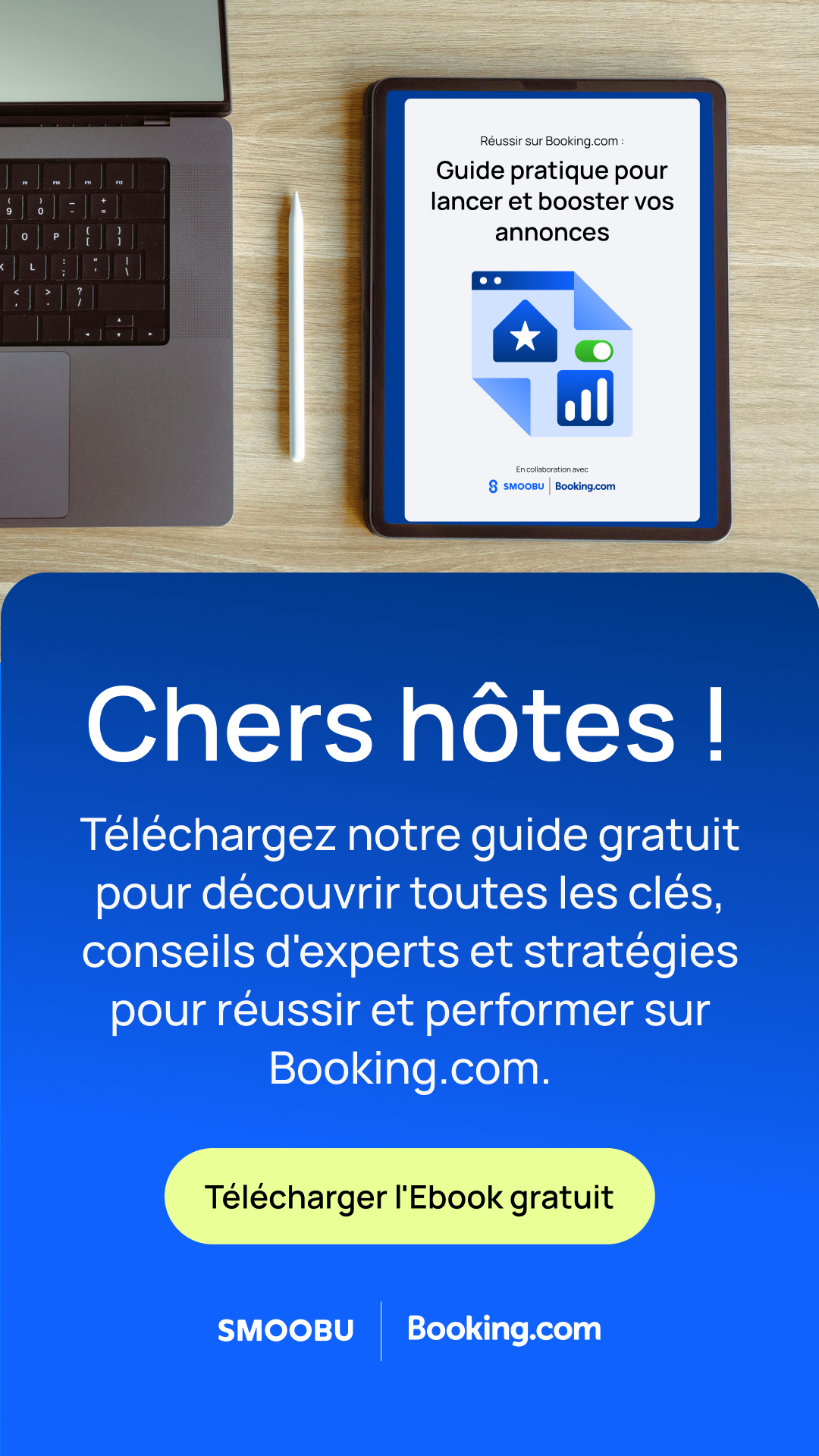 Smoobu - The Vacation Rental Software Facebook ad: Ebook Gratuit: Guide de la Location
