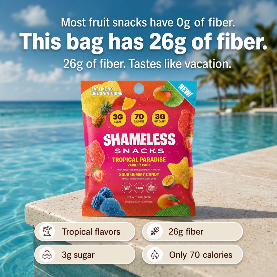 Shameless Snacks Facebook ad