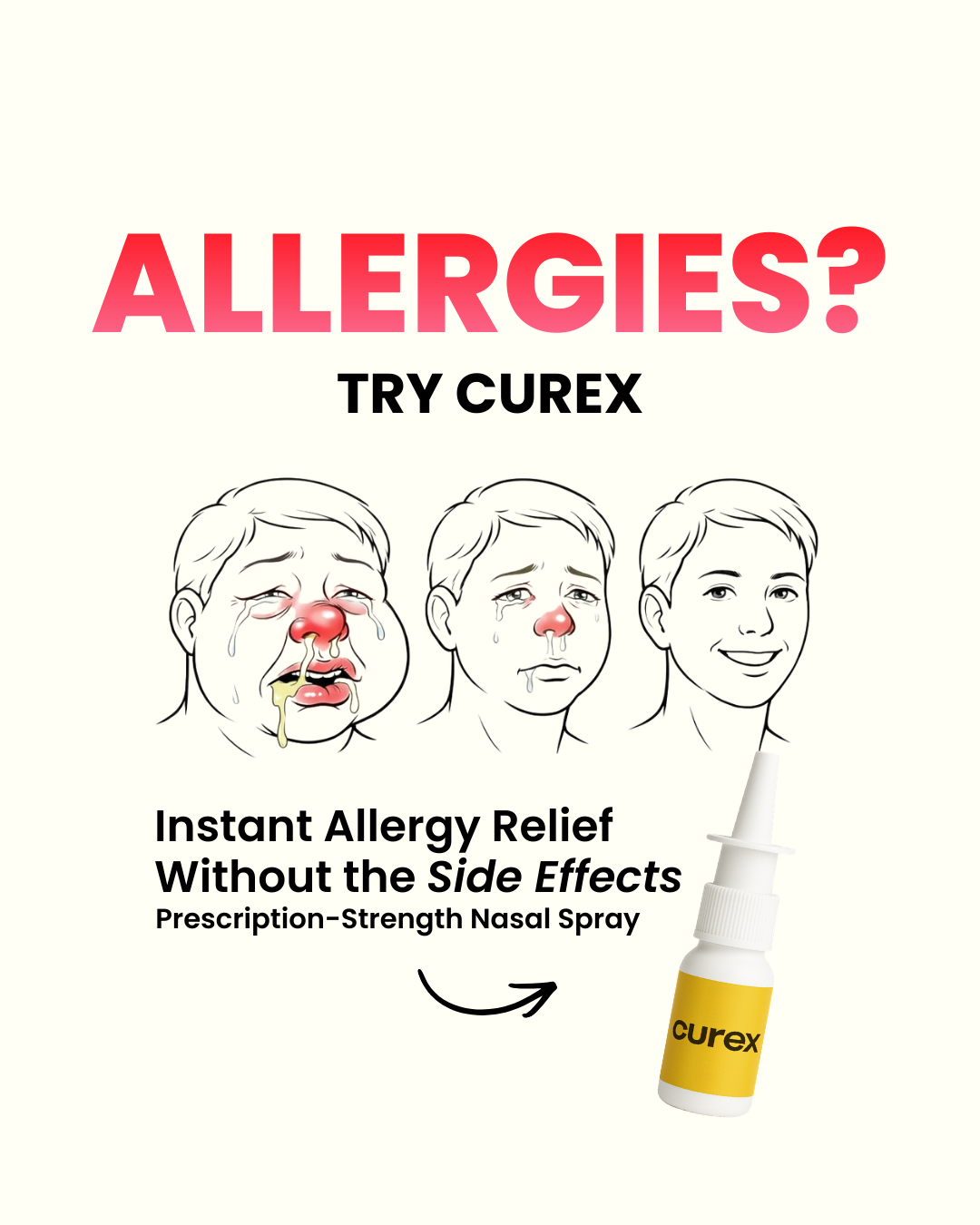 Curex Allergy Facebook ad