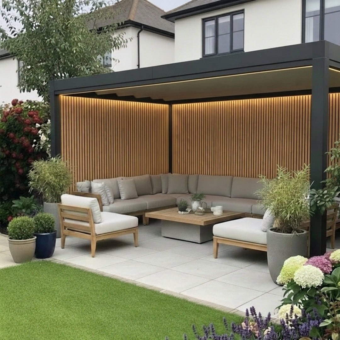 Sixty Six Designs Facebook ad: Upgrade Your Garden Space - Shop Premium Composite Slatted…