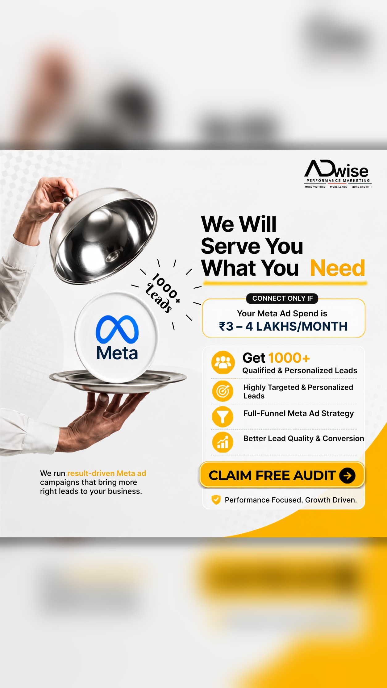 AdWise Performace Marketing Facebook ad: We Serve What Your Real Estate Business Needs