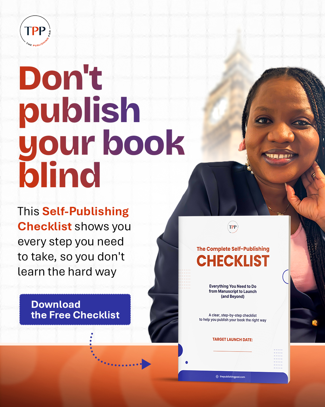 The Publishing Pad Facebook ad: 16 clear self-publishing steps. No guesswork