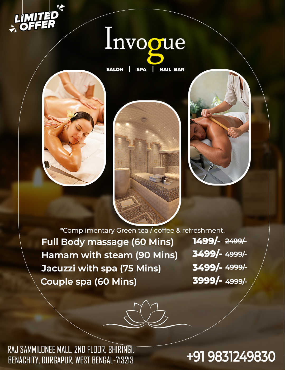 Invogue Salon Spa Lash & Nail Bar Facebook ad: LIMITED TIME SPA OFFER