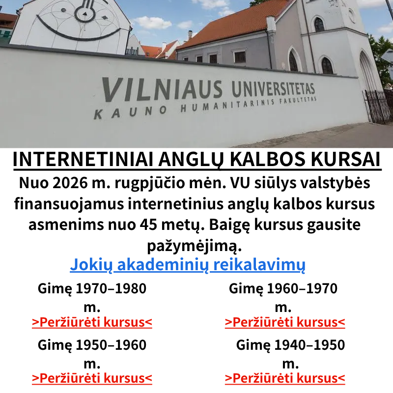 Senior Service002 Facebook ad: Internetiniai anglų kalbos kursai