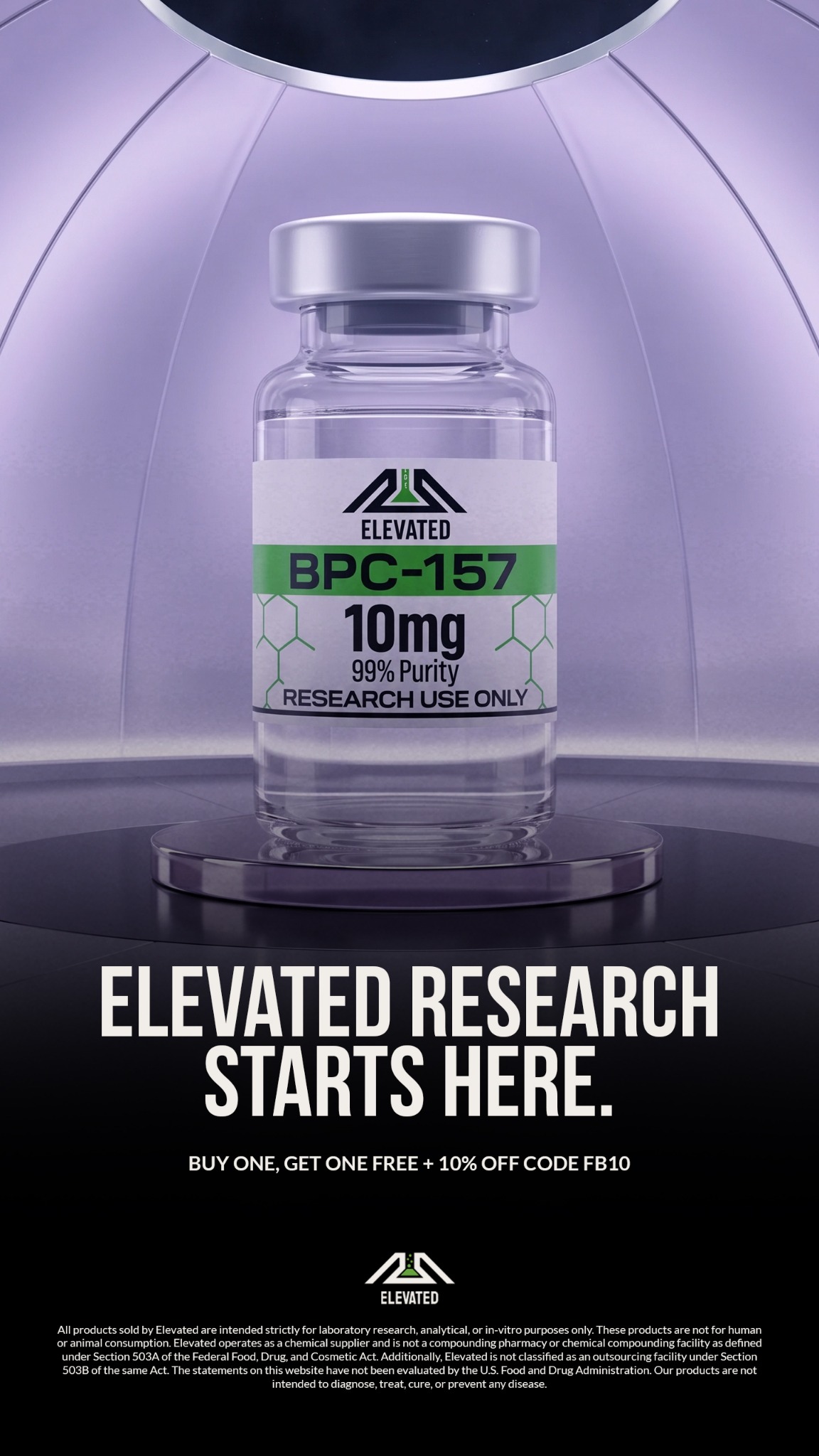 Elevated Labs Facebook ad