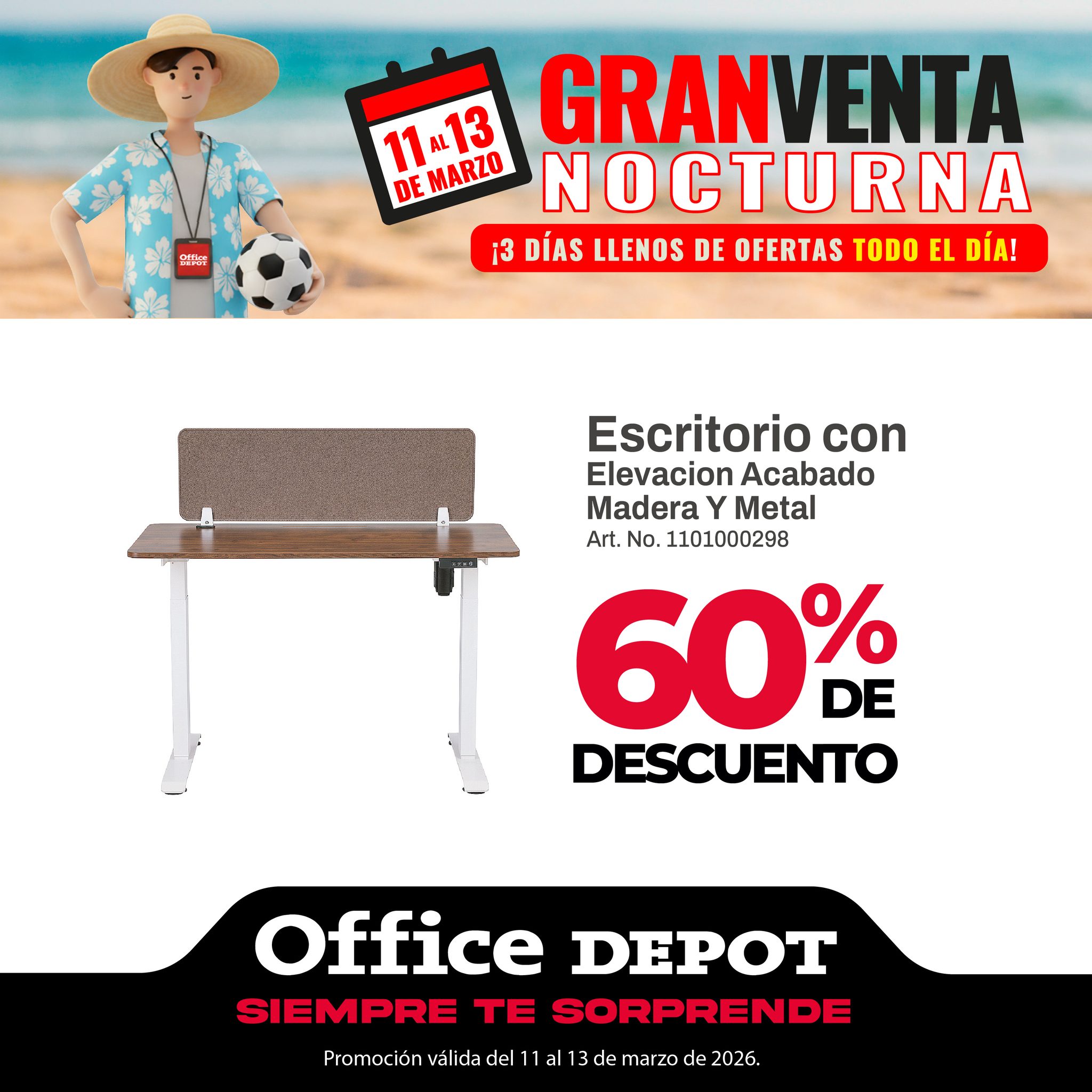 Office Depot Honduras Facebook ad: ¡Aprovecha la Gran Venta Nocturna de Office Depot!