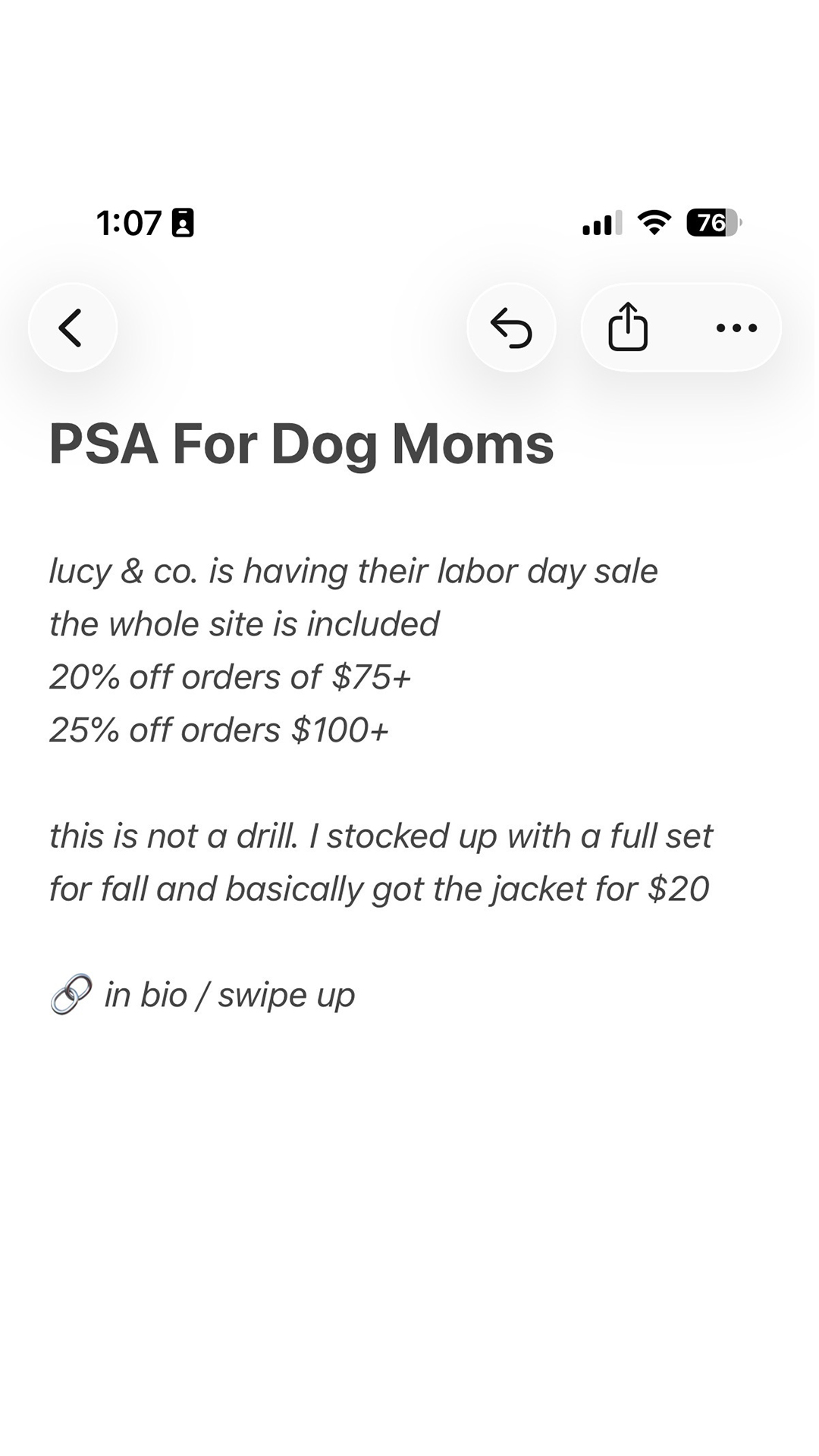 Lucy & Co. Facebook ad
