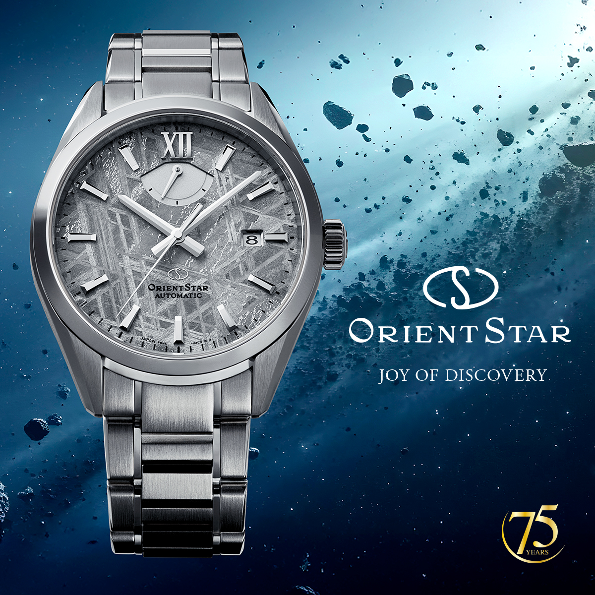 AD_orient star global Facebook ad: Japan Made mechanical watch featuring a genuinemeteorite…